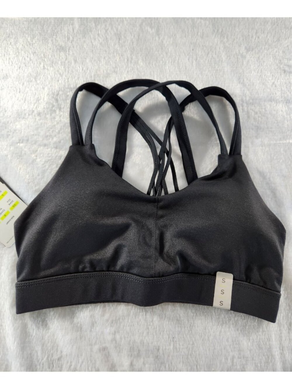 C9 Champion Women's Support Strappye CrissCross Bra N9798 Black -SZ Small
